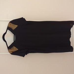 Madewell Short Sleeve Tunic Silk Dress with Sequin size 6